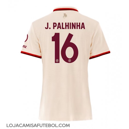 Camisa de Futebol Bayern Munich Joao Palhinha #16 Equipamento Alternativo Mulheres 2024-25 Manga Curta